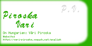 piroska vari business card