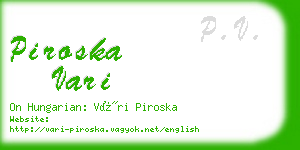 piroska vari business card